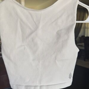 FP Movement by Free People White Ribbed Crop Top